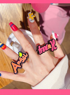 其他女树脂日韩可爱戒指