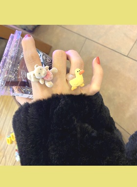 green可爱小熊戒指独特休闲