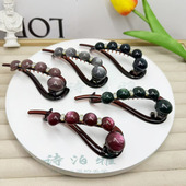 2024新款 星汉灿烂水钻珠珠扭扭发夹女夹后脑勺盘发器一字夹子头饰