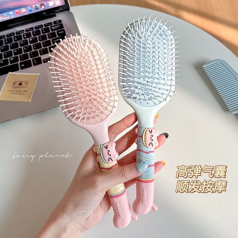 猫咪造型气囊梳握感舒适气垫梳女士家用便携美发梳学生用清理梳子