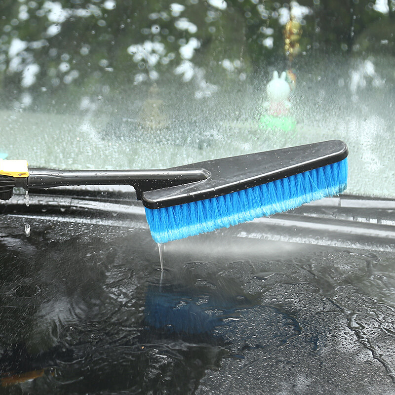 洗车通水刷汽车用擦车喷水喷泡沫软毛长杆刷子漆面清洁用品