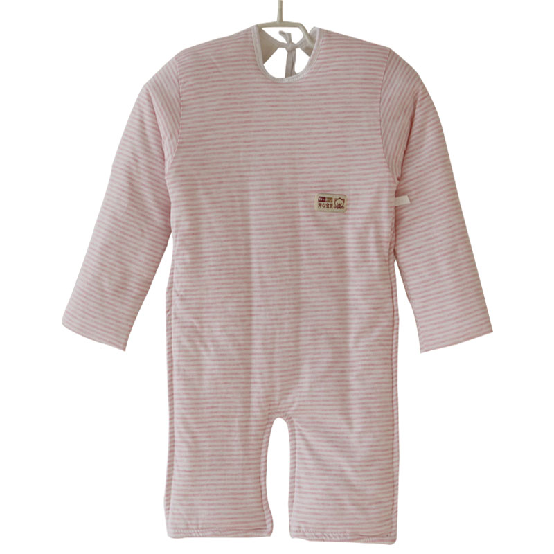 秋冬宝宝长袖加厚保暖睡衣肚兜