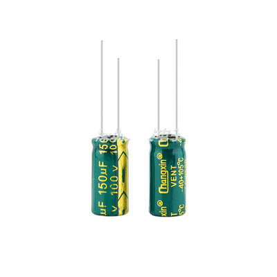 100V150UF高频低阻正品全新铝电解电容150UF 100V 体积10X20
