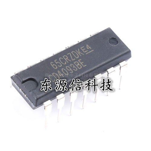 全新正品 CD4093BE CD4093 直插 DIP-14 四路2输入触发器 芯片