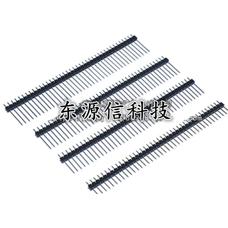 间距2.54MM 单排长排针 单排针 长21/25/30MM 插针 1*40PIN 镀金