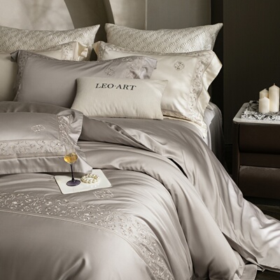 LOOPS LOVE高端奢华140S天丝棉四件套全棉床品套件高级感亲肤柔软