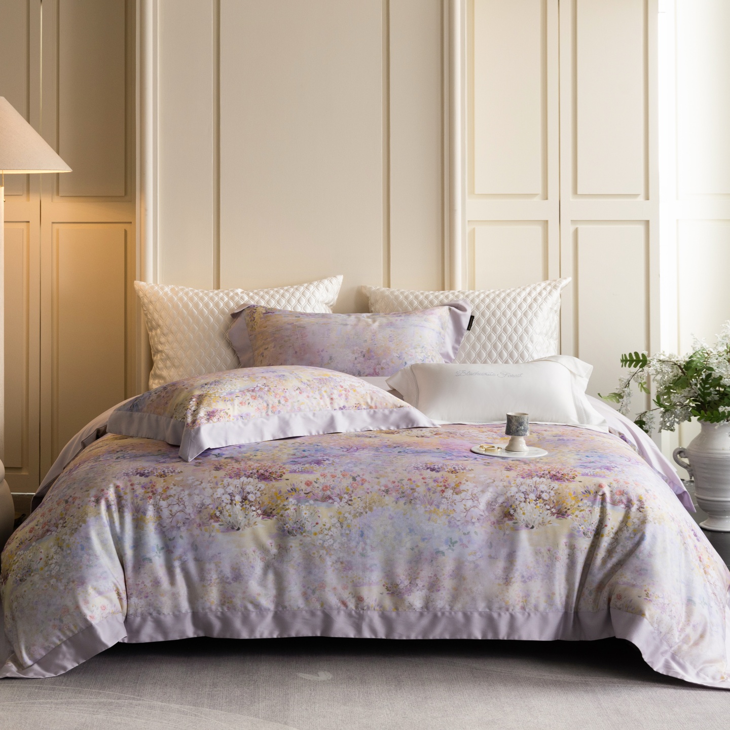 LOOPS LOVE轻奢高级感新中式磨毛数码印花100支天丝棉高档四件套4