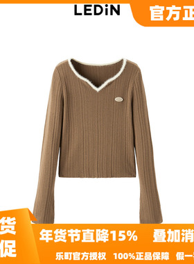 【商场同款】乐町早秋新款低领打底套衫女修身上衣C2EED4425