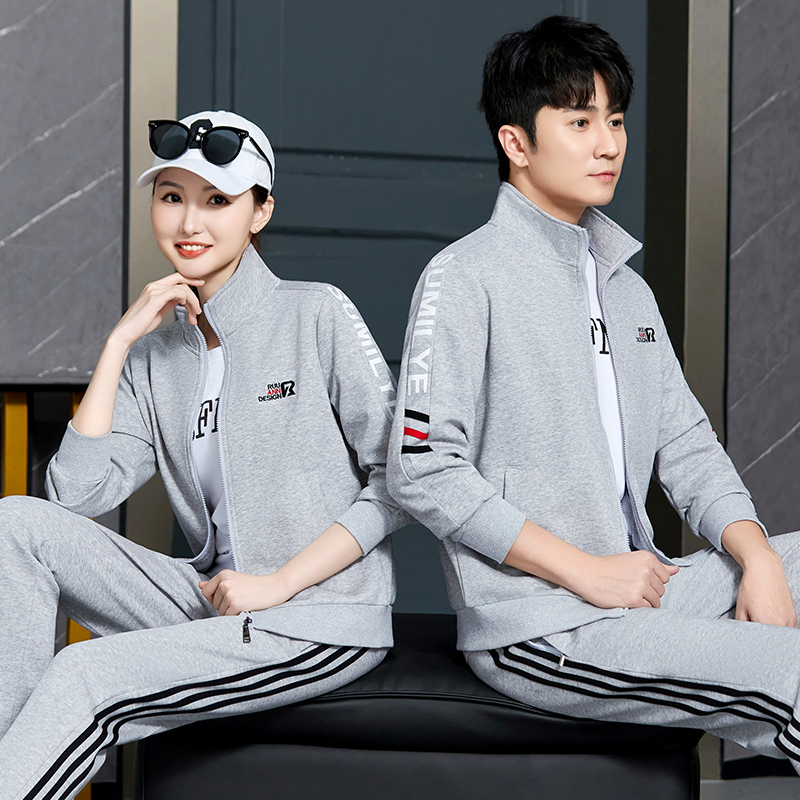 休闲运动套装男士春秋季2025新款跑步卫衣情侣装运动服女士三件套