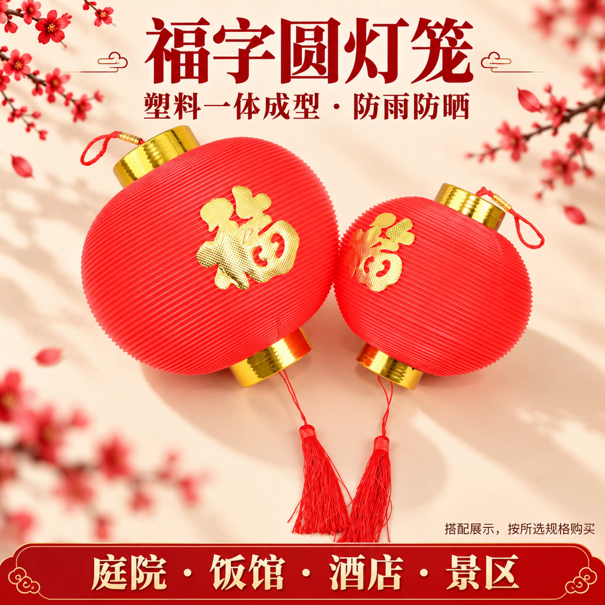 福字红灯笼防雨防晒新春喜庆挂饰