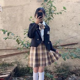 山吹jk制服西服套装女正版原创DK秋冬学院风班服校供两粒扣西装