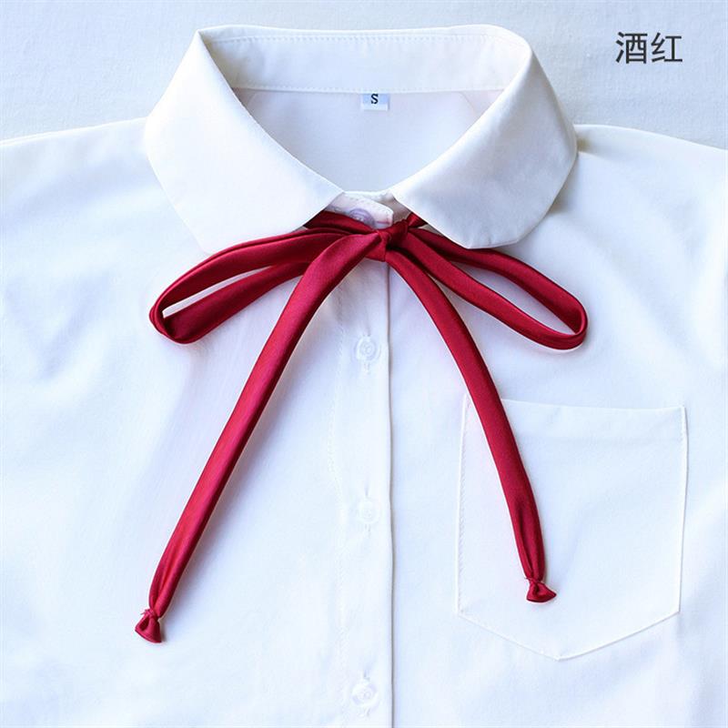 韩国英伦校服  职业衬衫 配饰喇叭领绳糖果色百搭