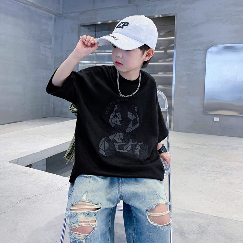 男童夏装短袖T恤2026新款儿童夏季短袖休闲上衣中大童薄款运动潮t