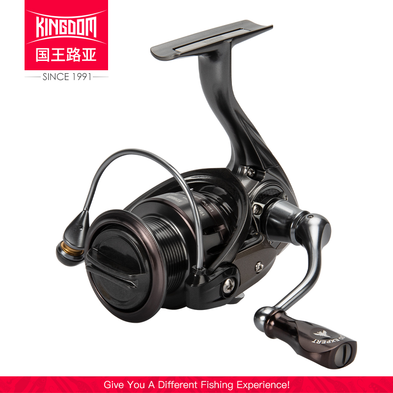 国王路亚蜂翼纺车轮全金属渔轮斜口杯超轻远投微物海竿矶钓轮鱼轮