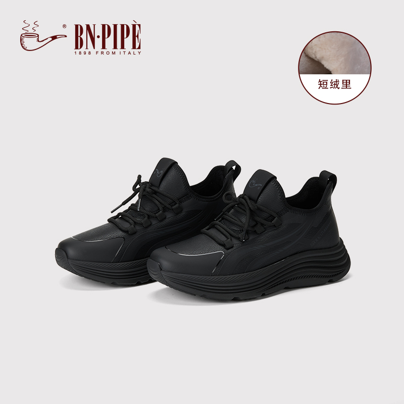 百年烟斗冬季新款加绒运动鞋男鞋