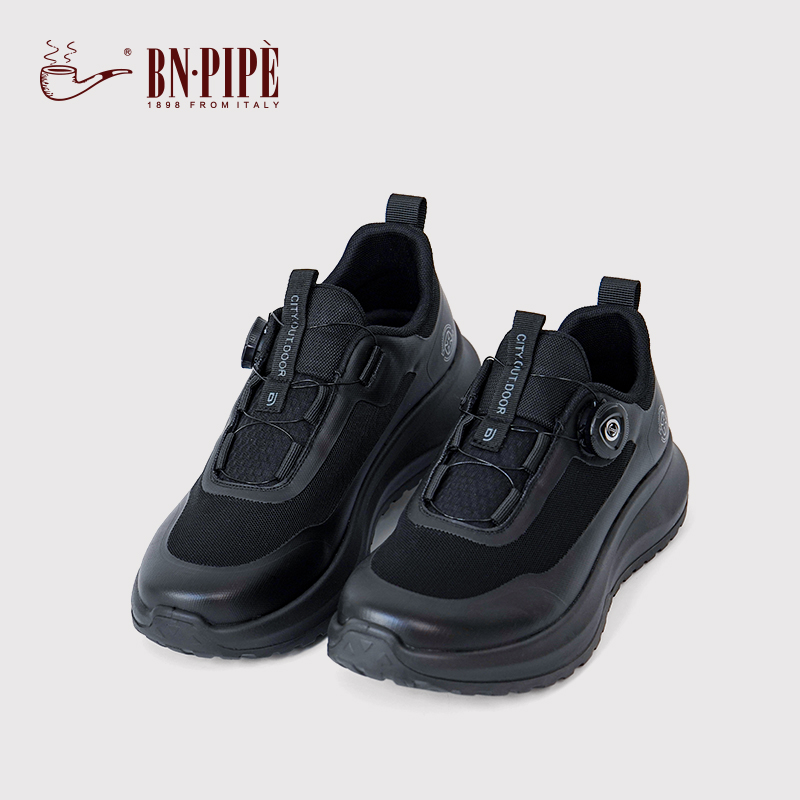 百年烟斗运动休闲鞋男快速系带