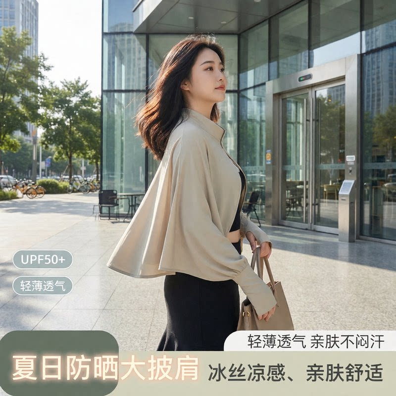 冰丝防晒衣女夏季户外骑车运动开