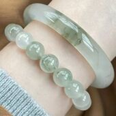 新中式 古风汉服配饰美人镯送母亲礼物 圆条手镯子飘花半山半水女款