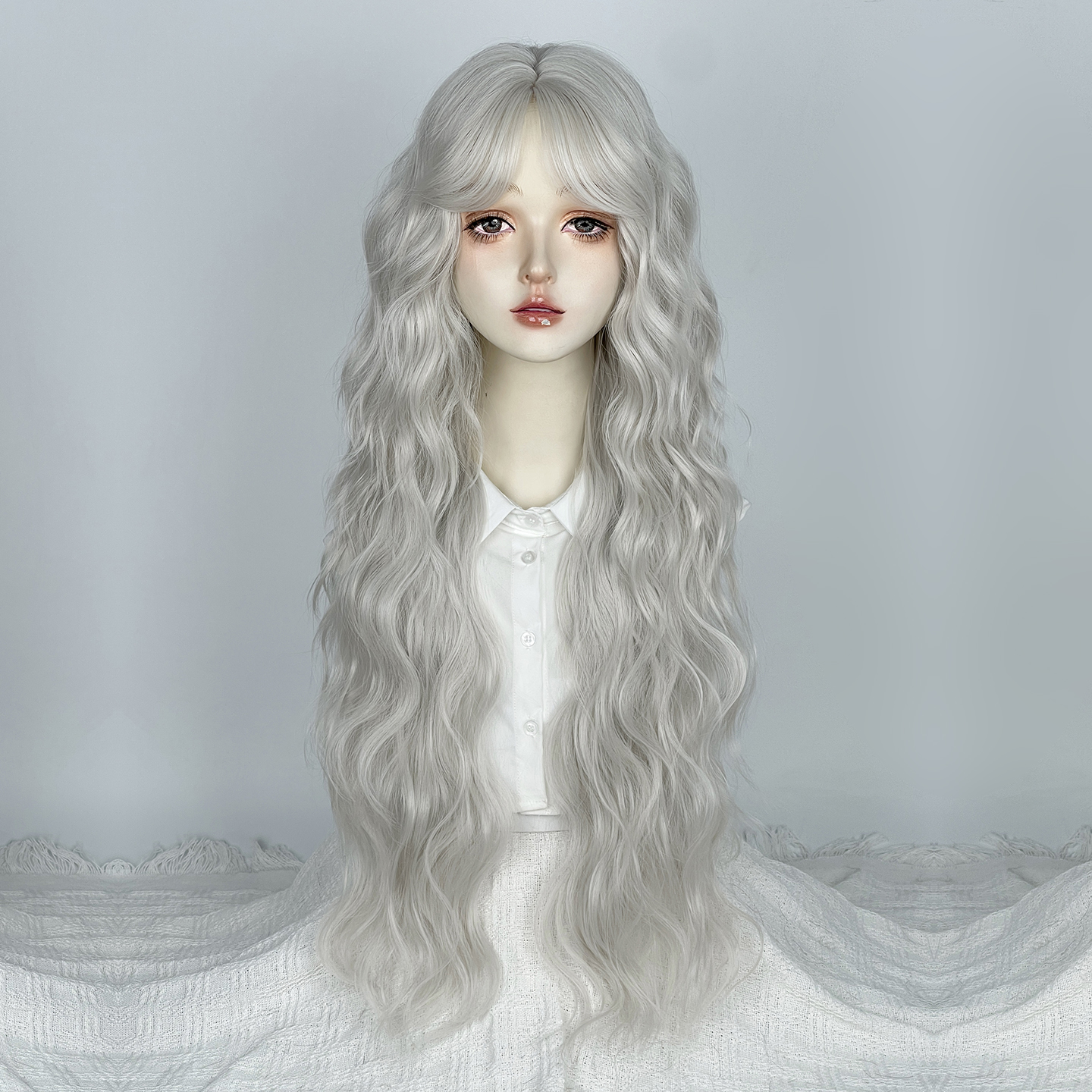 韩系水波纹假发女高层次80CM卷发