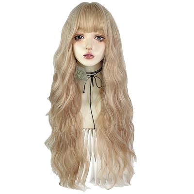 白金色羊毛卷lolita长卷发假发