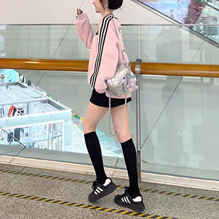 冬季 加绒加厚袜子女保暖小腿袜抗寒拉绒中筒袜长筒袜毛圈袜及膝袜