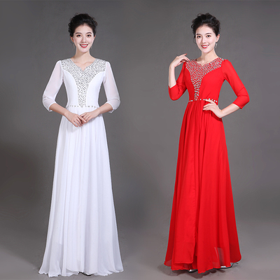 新款中老年现代舞台合唱服