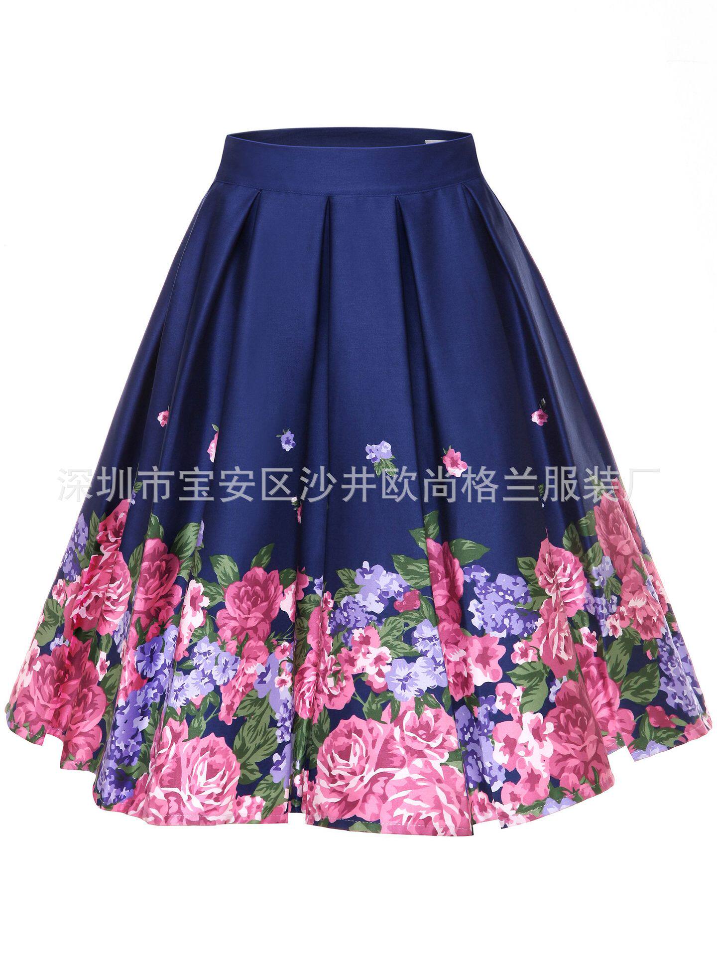 欧美复古印花半身裙  蓬蓬裙European and American retro skirts在类目 女装/女士精品, 半身裙中 - 来自Buy2taobao.com提供专业的淘宝代购服务