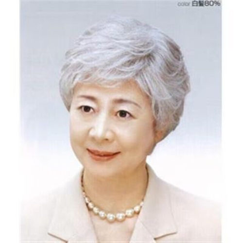 中老年花白假发表演老奶奶