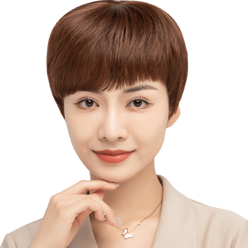 逸致真人真发时尚洋气个性斜留海