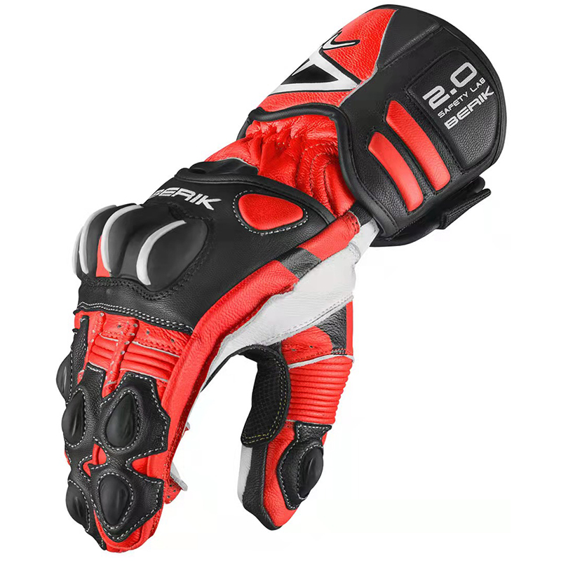 BERIK大眼竞技手套摩托车骑行赛道防摔四季长款防风皮手套