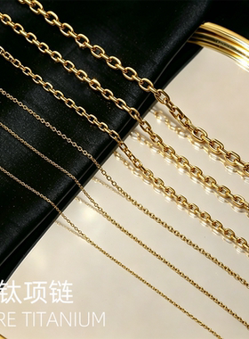 纯钛金色细链高级感女项链