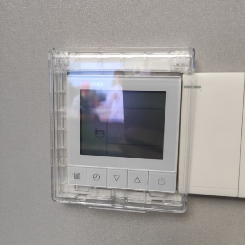 按钮保护罩开关盖防误触温控器罩风管机保护盖中央空调控制面板上