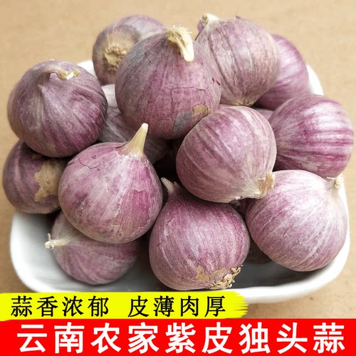 云南紫皮独头蒜农家红皮大头蒜