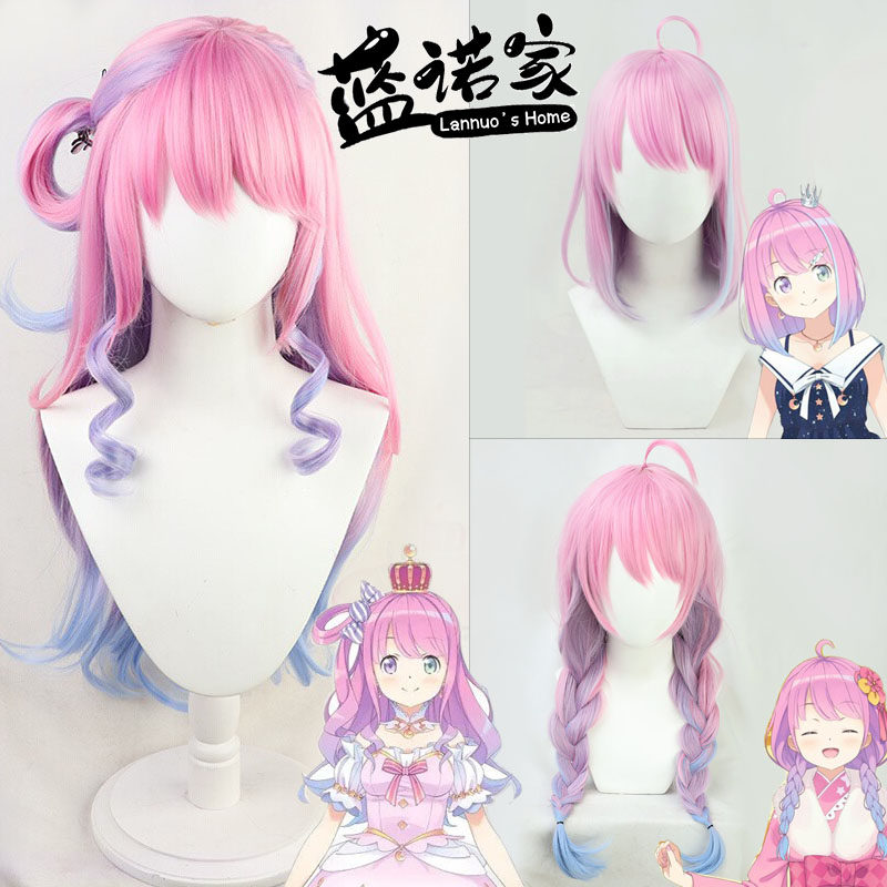 【蓝诺家】YouTube虚拟播主hololive 姫森ルーナ姬森璐娜cos假发