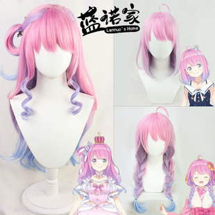【蓝诺家】YouTube虚拟播主hololive 姫森ルーナ姬森璐娜cos假发