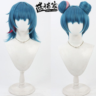 【蓝诺家】双城之战2 舞会金克丝cos假发 约会仿真头皮 短发