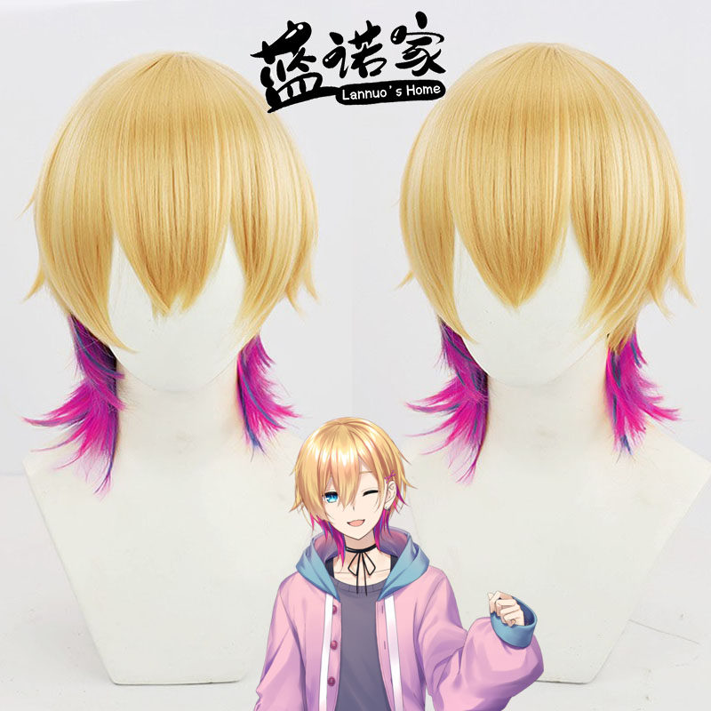 蓝诺家彩虹社虚拟vtubercos假发