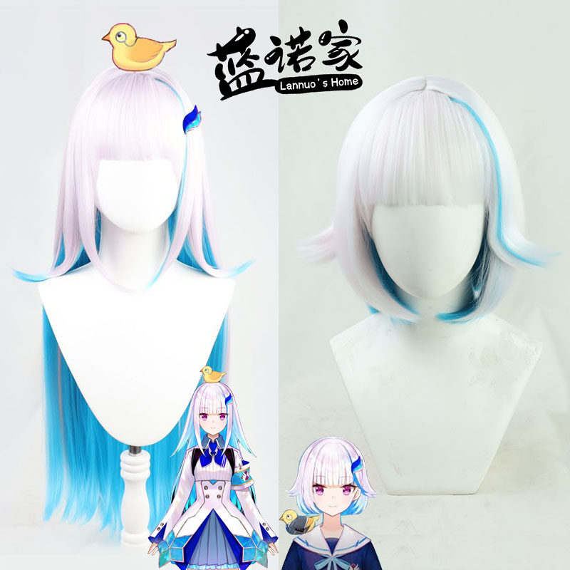 蓝诺家虚拟播主vtuber假发现货