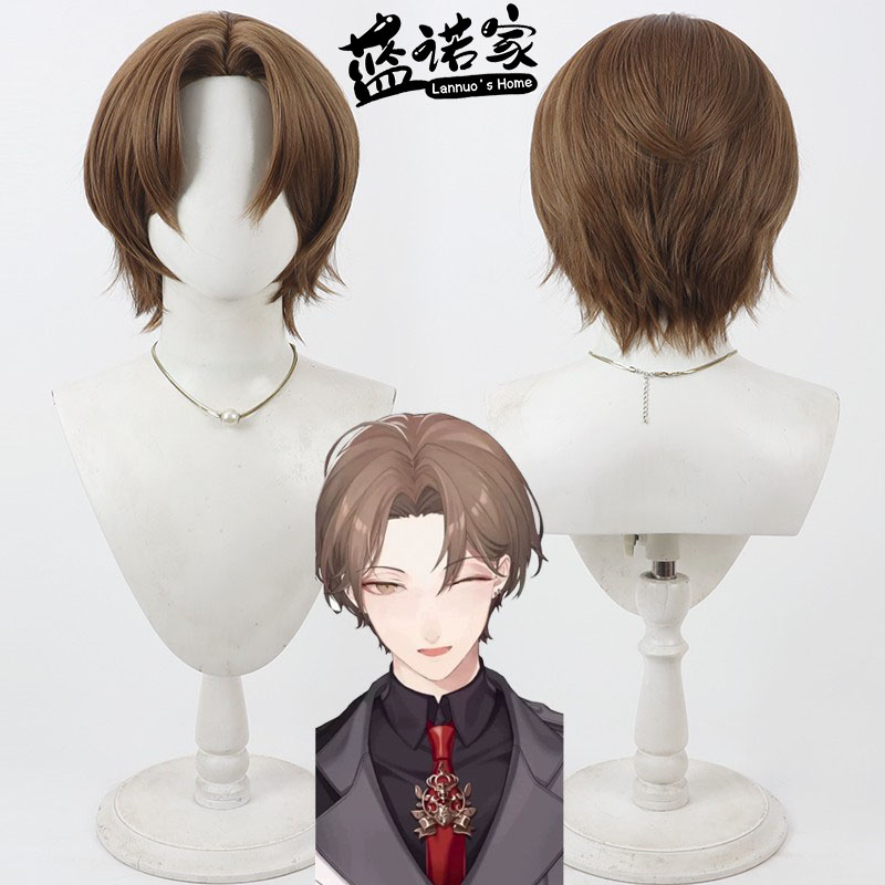 【蓝诺家】虚拟Liver 加贺美隼人cos假发 ROF-MAO组合服棕色短款