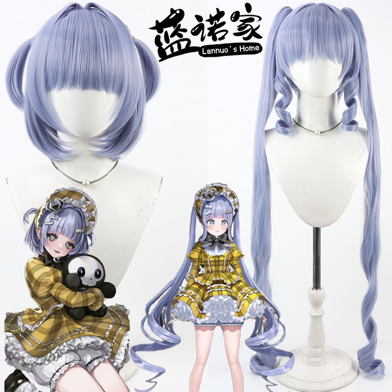 【蓝诺家】虚拟vtuber播主夜乃くろむ夜乃库洛姆cos假发两款造型
