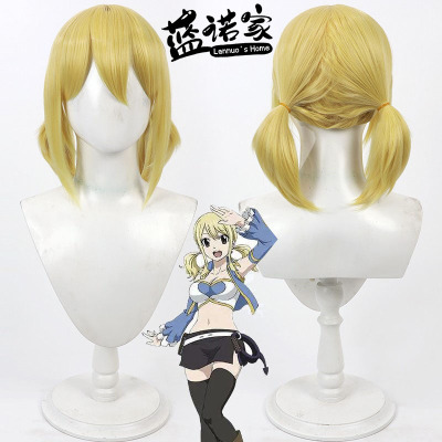 【蓝诺家】妖精的尾巴 露西 哈特菲利亚cos假发Lucy 一体马尾双辫