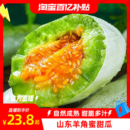 山东羊角蜜头茬现摘羊角脆甜瓜酥脆多汁新鲜时令水果