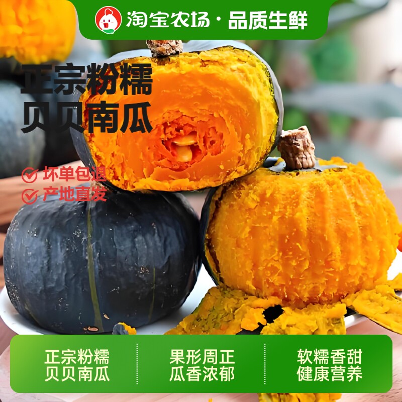 正宗贝贝南瓜栗香浓郁现摘蔬菜粉糯香甜产地直发黄金粗粮宝宝辅食