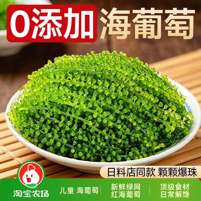 儿童海葡萄即食新鲜小孩吃的健康零食商用干货食材日常寿司网红