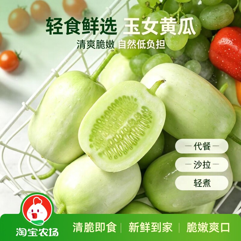 山东寿光玉女黄瓜时令水果蔬菜脆嫩爽口低脂低卡新鲜到家即食拇指