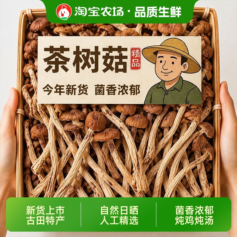 云南茶树菇干货新鲜农家500g蘑菇材料香菇菌菇松茸袋装有机小炒