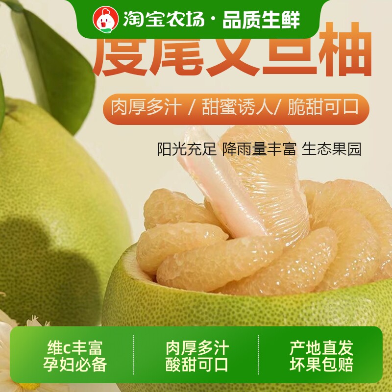 品质度尾文旦柚10斤顺丰包邮当应季孕妇新鲜水果福建柚子现摘直发