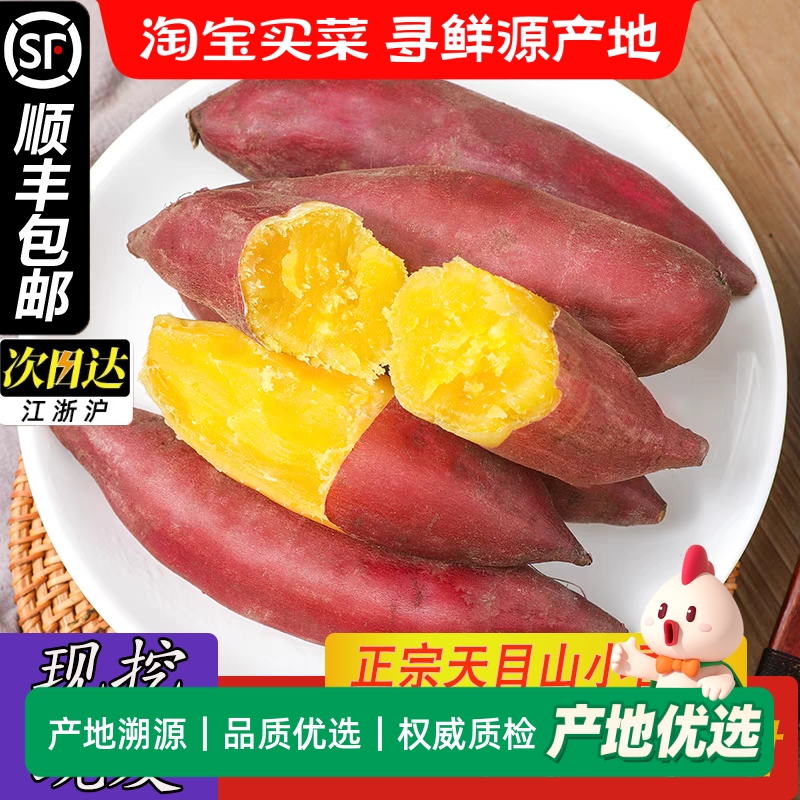 顺丰包邮正宗临安天目山小香薯板栗红薯新鲜现挖农家自种地瓜山芋