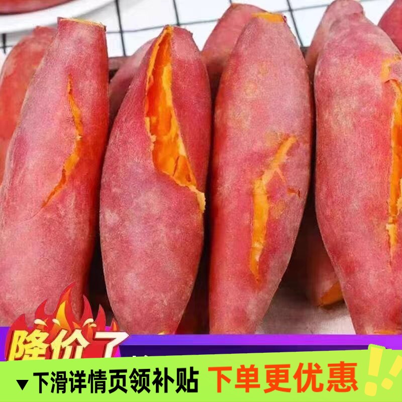 新鲜地瓜沙地黄心番薯红心蜜薯超甜河南自种山芋非西瓜红薯当季