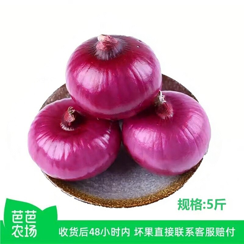 【芭芭农场兑换专享】紫皮洋葱5斤 单果150g+